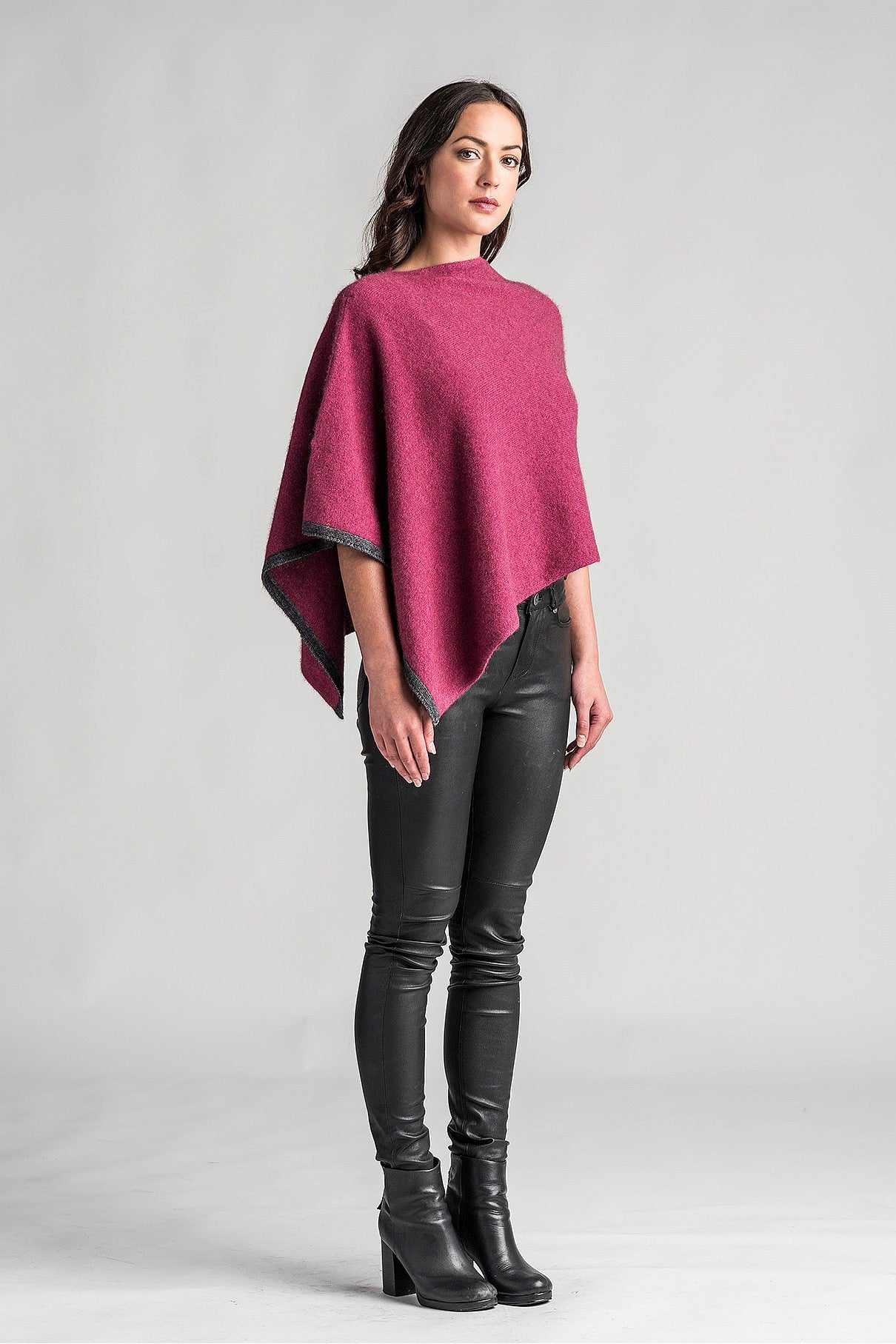 Merino hot sale mink poncho