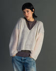 Luna Sheer Cropped Mohair V